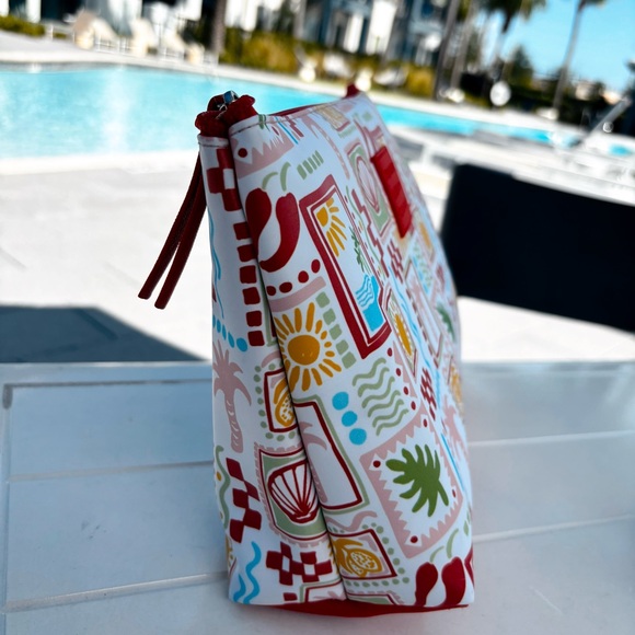 Colorful Beach Print Clutch
